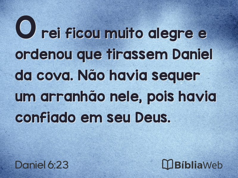 Daniel 6:23 em imagem para compartilhar