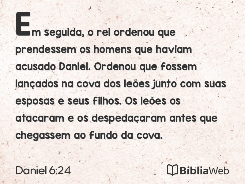 Daniel 6:24 em imagem para compartilhar