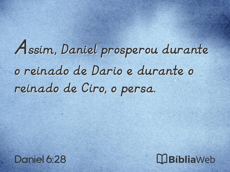 Daniel 6:28 em imagem para compartilhar