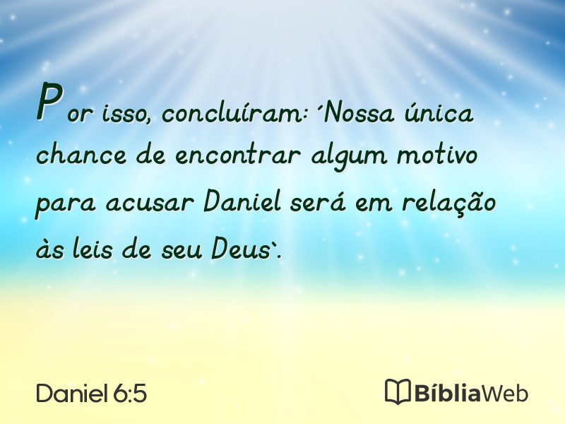 Daniel 6:5 em imagem para compartilhar