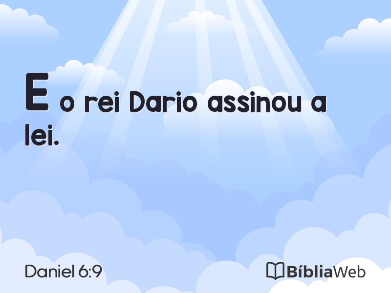 Daniel 6:9 em imagem para compartilhar