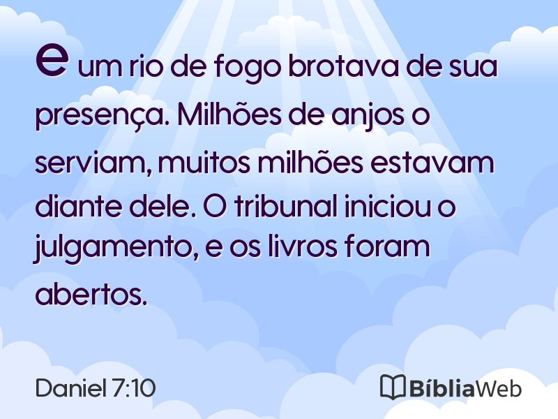 Daniel 7:10 em imagem para compartilhar