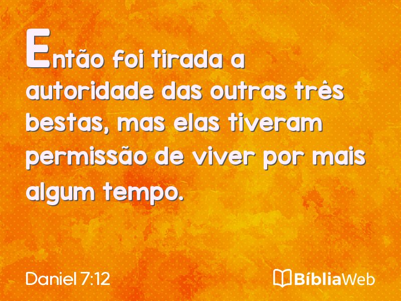 Daniel 7:12 em imagem para compartilhar