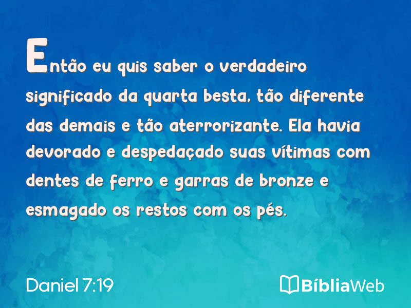 Daniel 7:19 em imagem para compartilhar