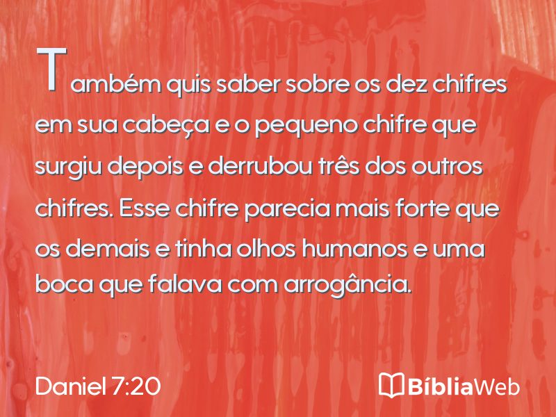 Daniel 7:20 em imagem para compartilhar