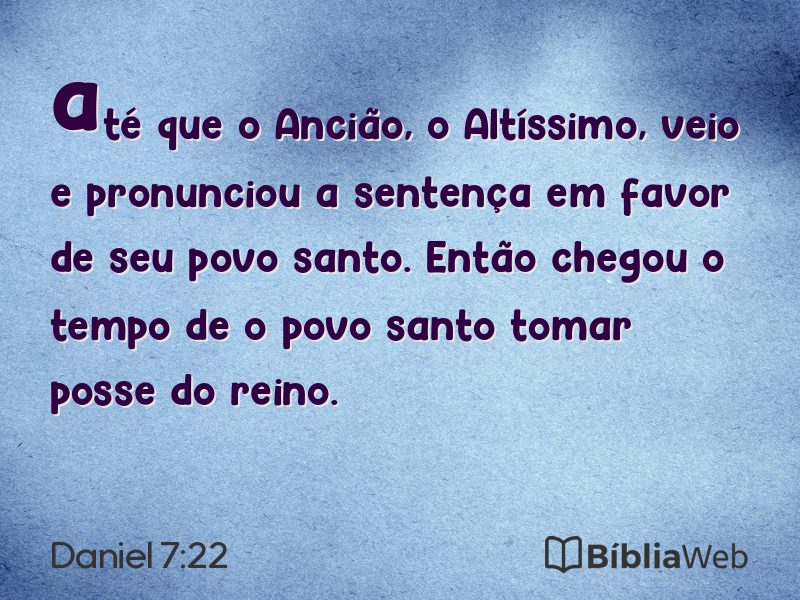 Daniel 7:22 em imagem para compartilhar