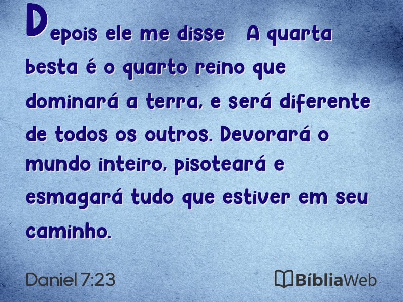 Daniel 7:23 em imagem para compartilhar