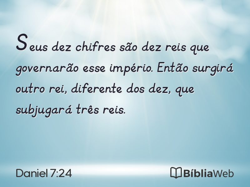 Daniel 7:24 em imagem para compartilhar