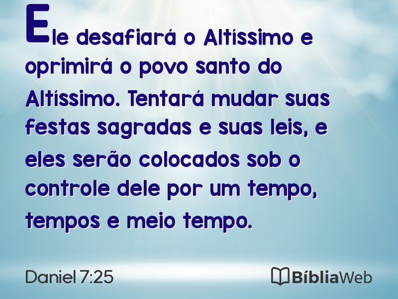 Daniel 7:25 em imagem para compartilhar