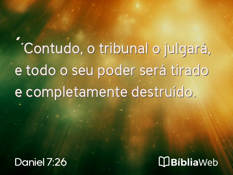 Daniel 7:26 em imagem para compartilhar