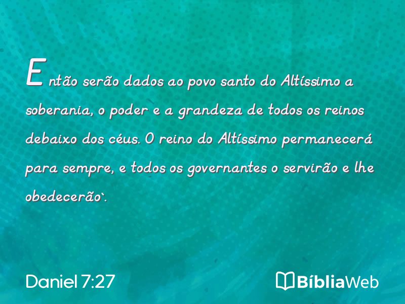 Daniel 7:27 em imagem para compartilhar