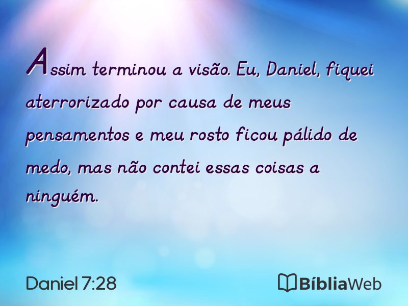 Daniel 7:28 em imagem para compartilhar