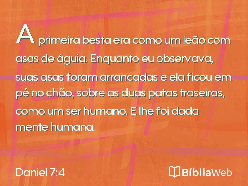 Daniel 7:4 em imagem para compartilhar