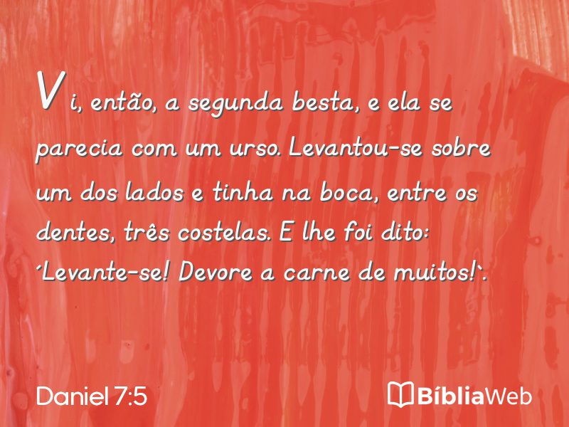 Daniel 7:5 em imagem para compartilhar