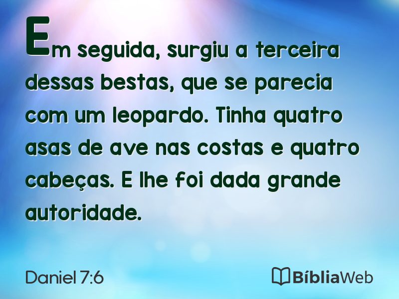 Daniel 7:6 em imagem para compartilhar