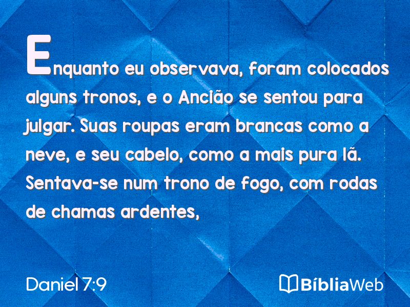 Daniel 7:9 em imagem para compartilhar