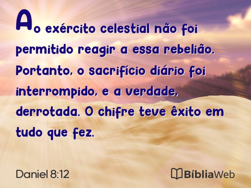 Daniel 8:12 em imagem para compartilhar