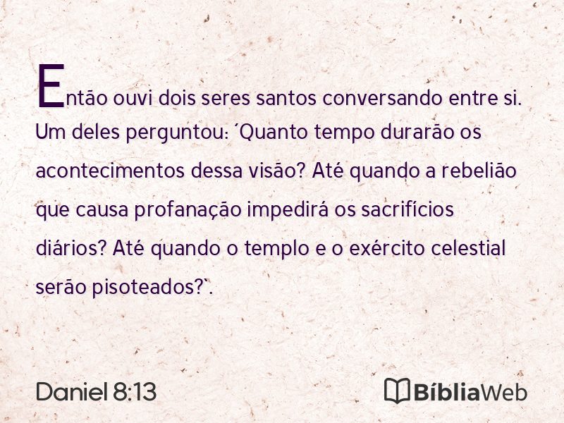 Daniel 8:13 em imagem para compartilhar