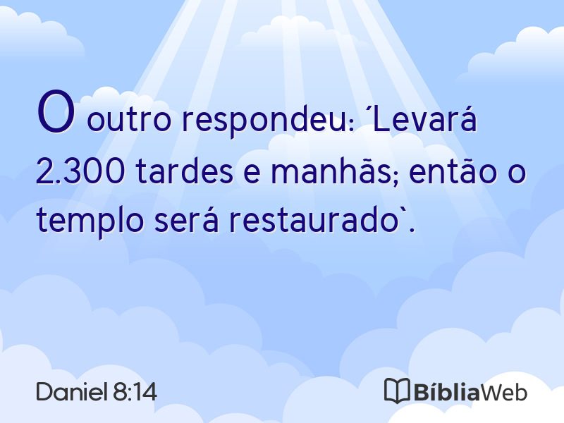 Daniel 8:14 em imagem para compartilhar