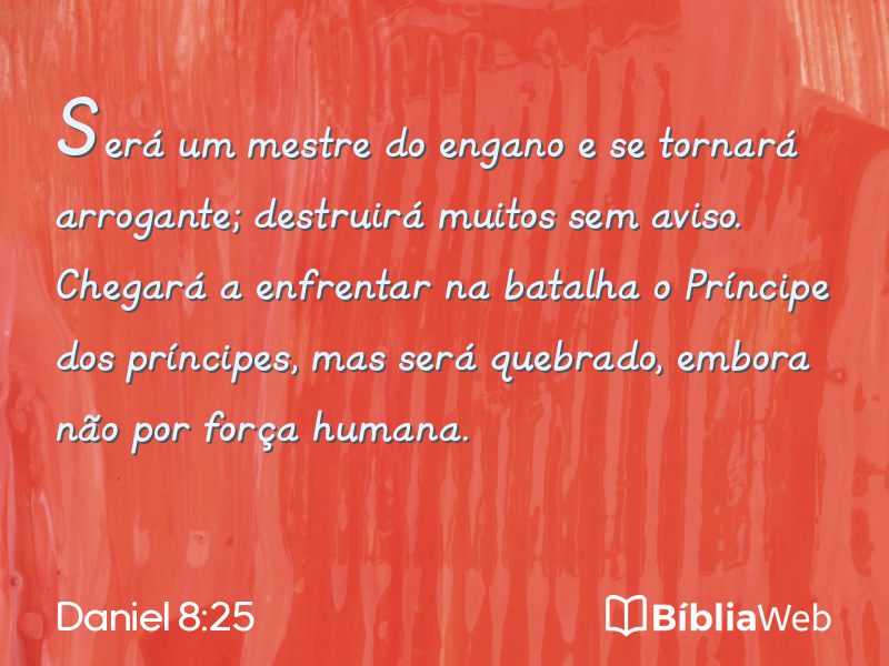 Daniel 8:25 em imagem para compartilhar