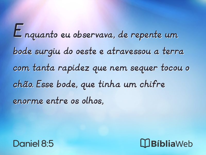 Daniel 8:5 em imagem para compartilhar