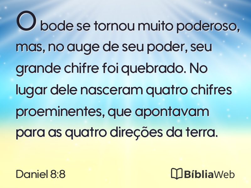Daniel 8:8 em imagem para compartilhar