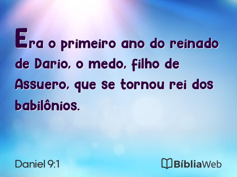Daniel 9:1 em imagem para compartilhar