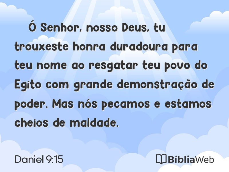Daniel 9:15 em imagem para compartilhar