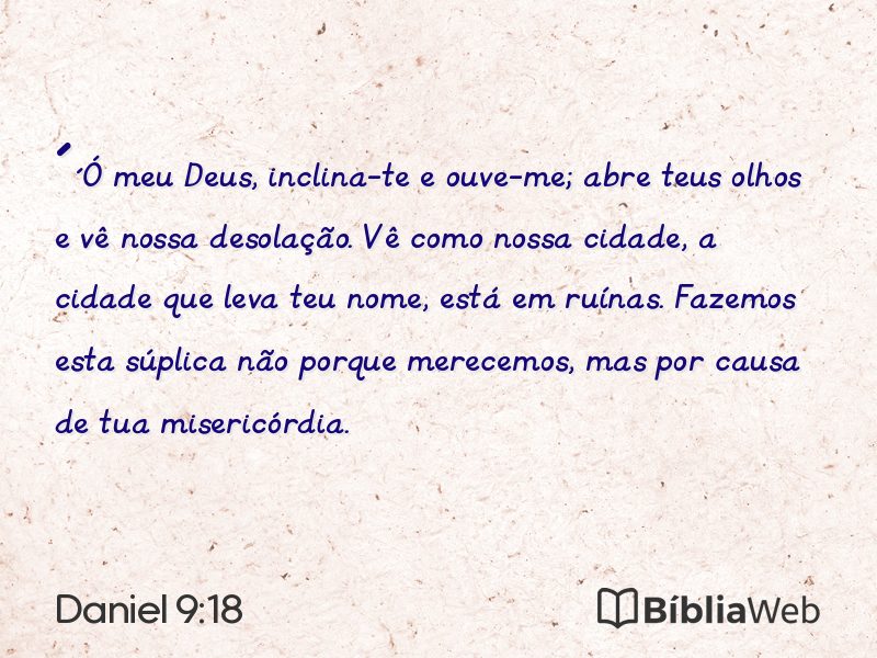 Daniel 9:18 em imagem para compartilhar