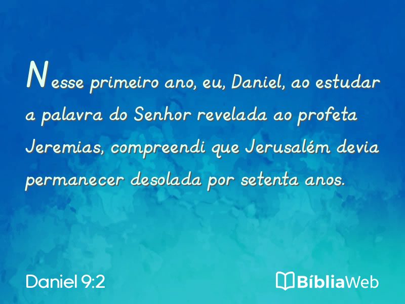 Daniel 9:2 em imagem para compartilhar