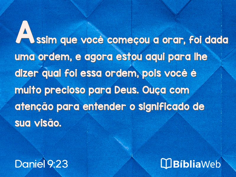 Daniel 9:23 em imagem para compartilhar