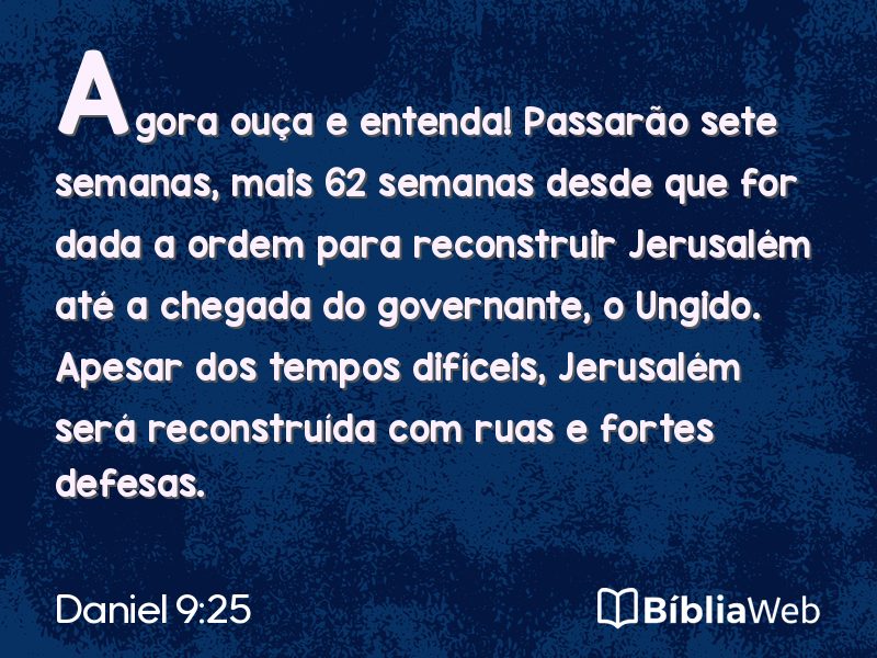 Daniel 9:25 em imagem para compartilhar