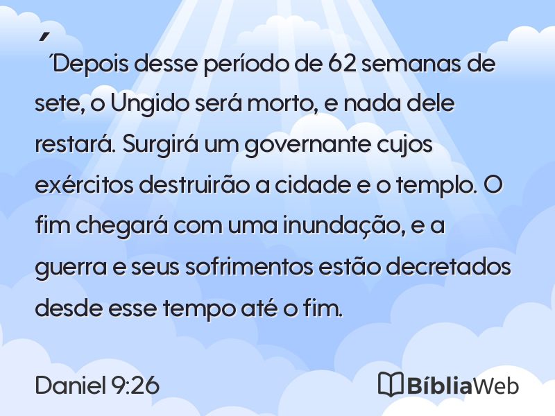 Daniel 9:26 em imagem para compartilhar