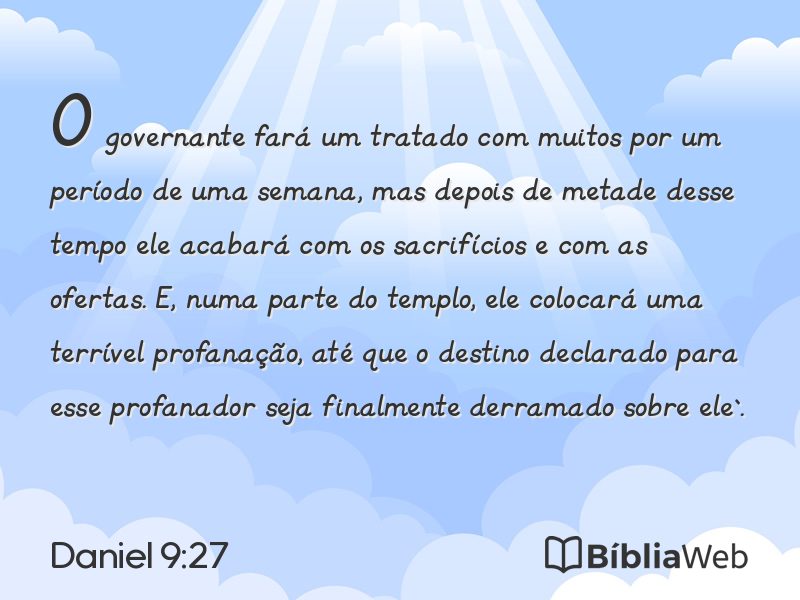 Daniel 9:27 em imagem para compartilhar