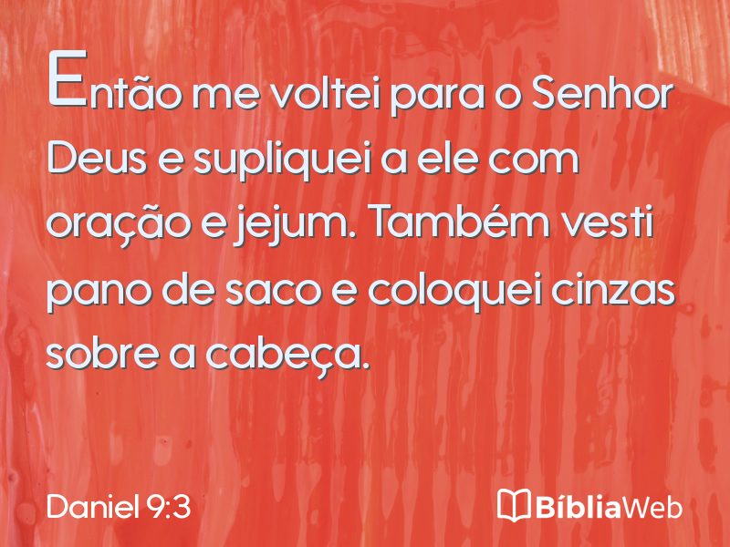 Daniel 9:3 em imagem para compartilhar