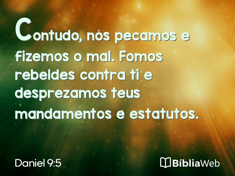 Daniel 9:5 em imagem para compartilhar
