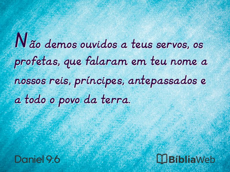 Daniel 9:6 em imagem para compartilhar
