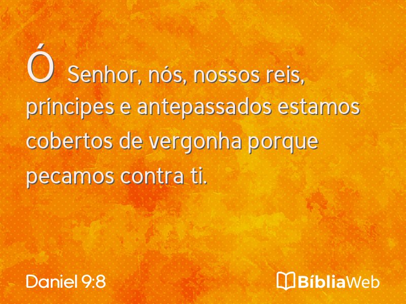 Daniel 9:8 em imagem para compartilhar