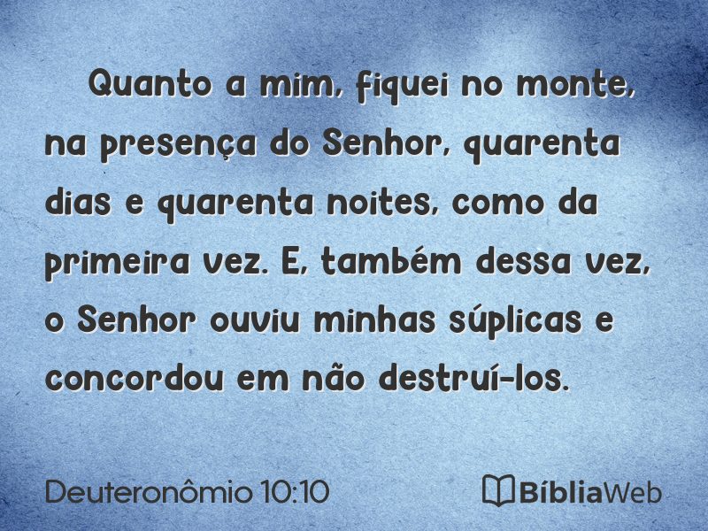 Deuteronômio 10:10 em imagem para compartilhar