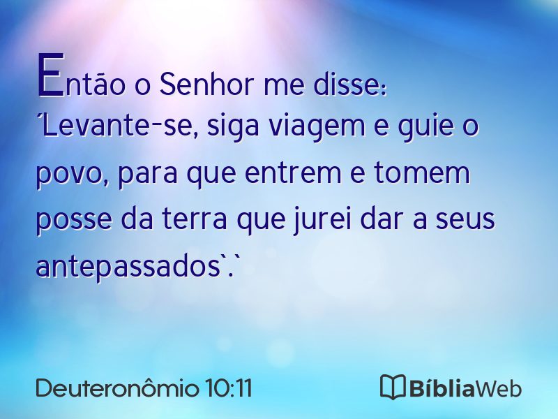 Deuteronômio 10:11 em imagem para compartilhar