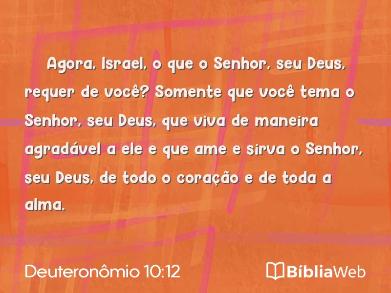Deuteronômio 10:12 em imagem para compartilhar
