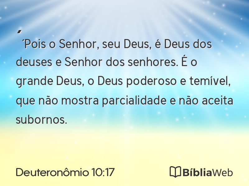 Deuteronômio 10:17 em imagem para compartilhar