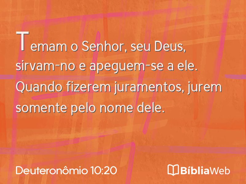 Deuteronômio 10:20 em imagem para compartilhar