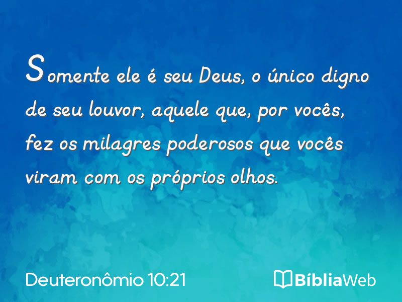 Deuteronômio 10:21 em imagem para compartilhar