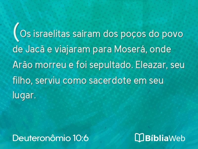 Deuteronômio 10:6 em imagem para compartilhar