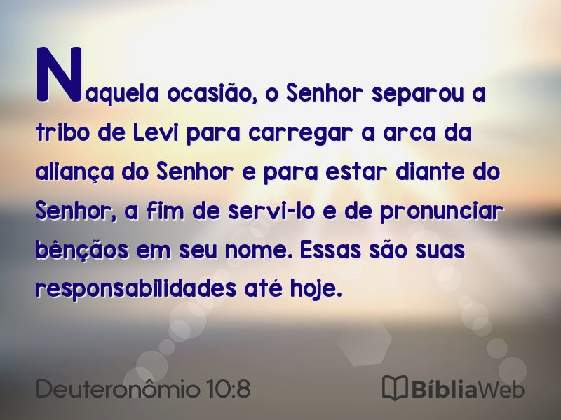 Deuteronômio 10:8 em imagem para compartilhar