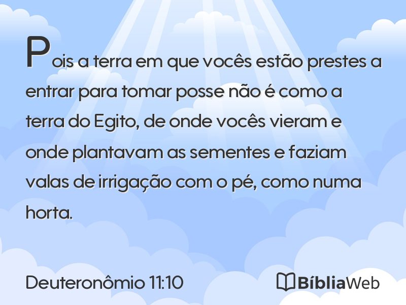 Deuteronômio 11:10 em imagem para compartilhar