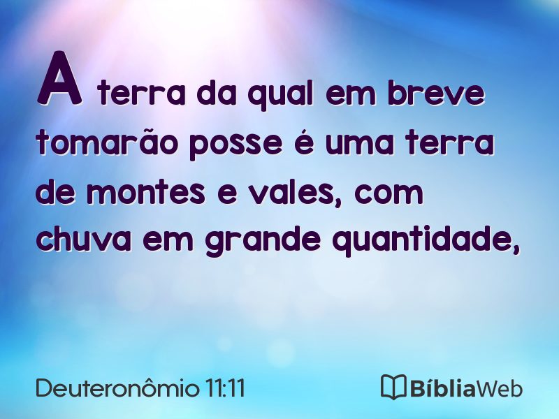 Deuteronômio 11:11 em imagem para compartilhar