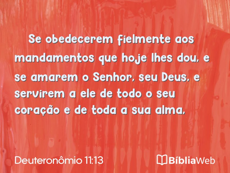 Deuteronômio 11:13 em imagem para compartilhar