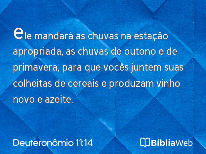Deuteronômio 11:14 em imagem para compartilhar